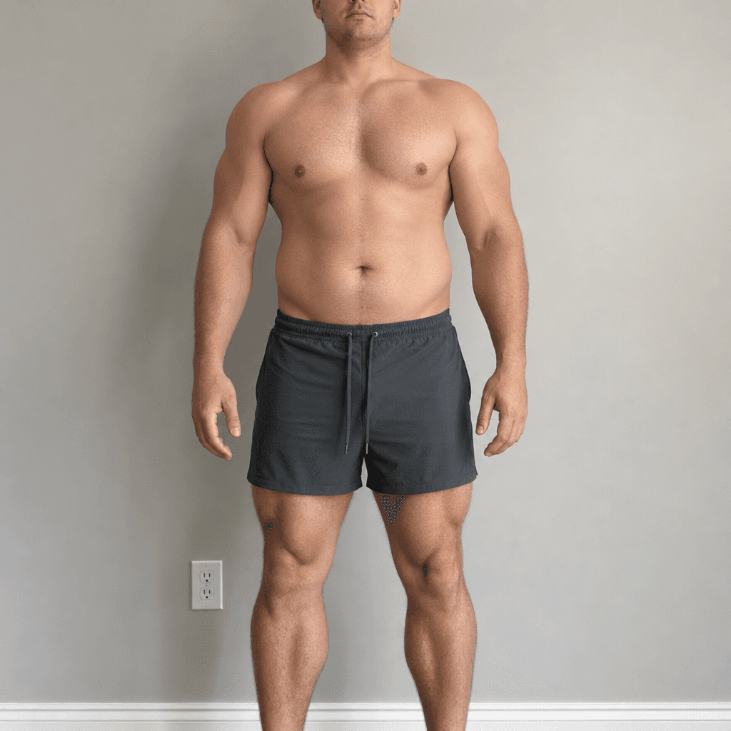 After Cycle: Very Well-Built, Average body fat
