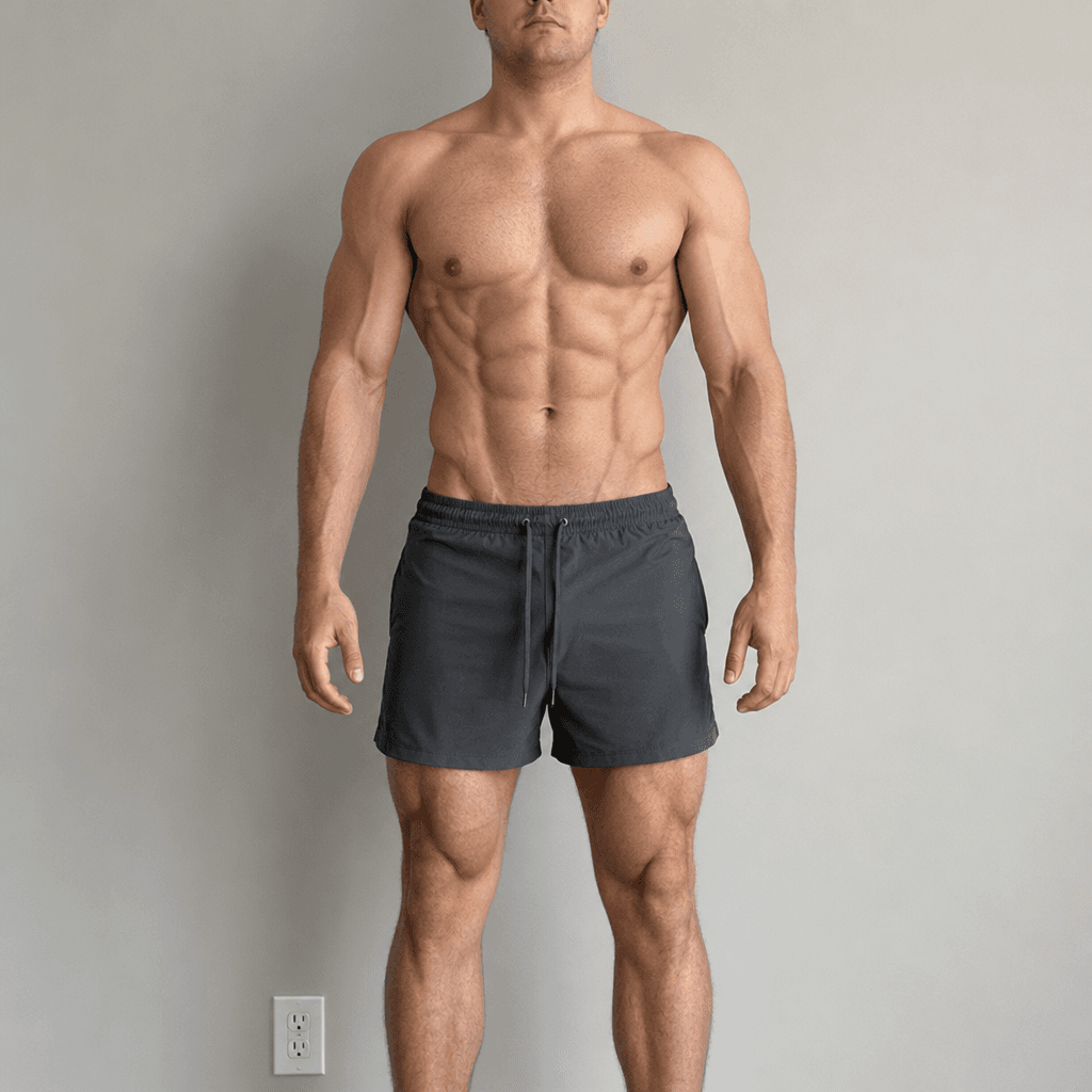After Cycle: Muscular, Very Lean body fat