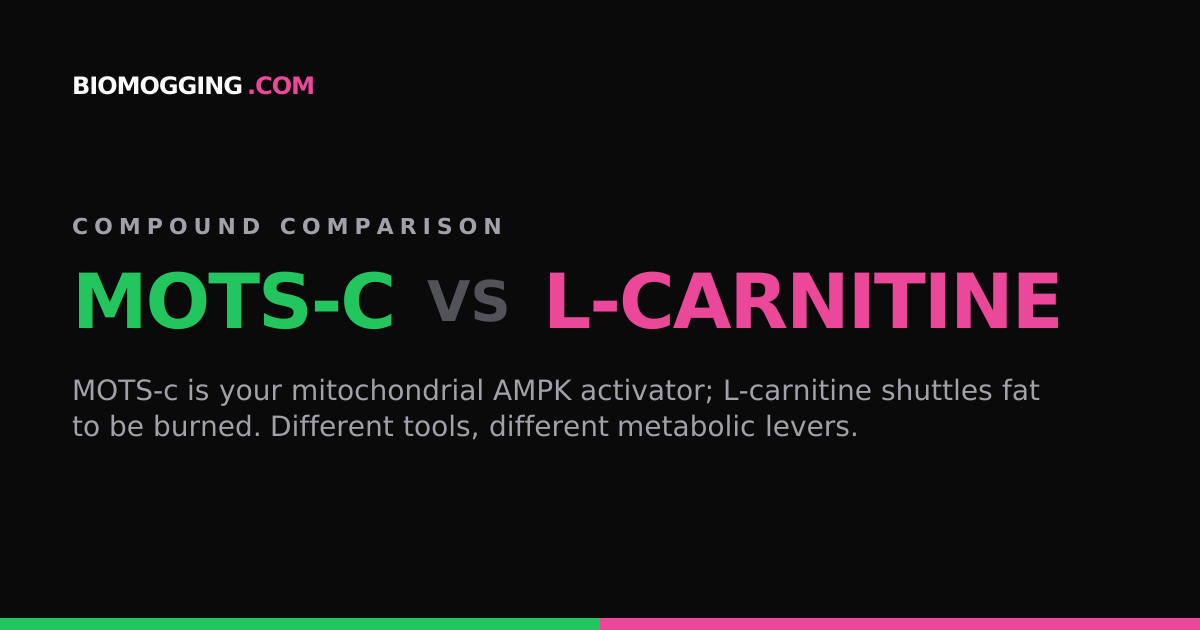 MOTS-c vs L-Carnitine: AMPK Peptide vs Mitochondrial Fat Shuttle